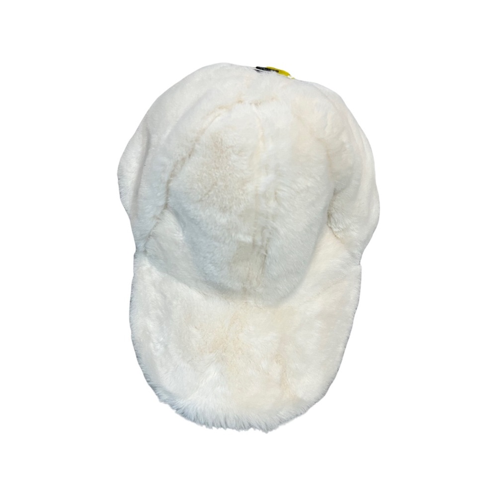 Steve Madden Cream Faux Fur Baseball Cap